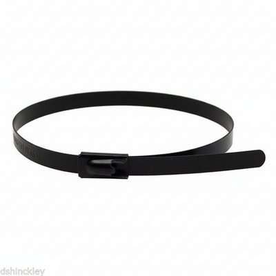 27" 150lb - Black Polyester Coated 316 Stainless Steel Cable Ties Part #SSPCoated27-LD 100/bag