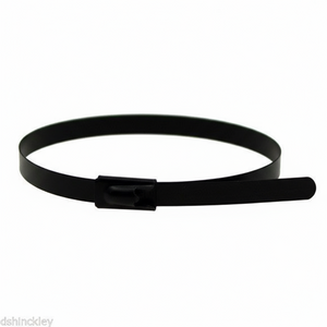 12" 300lb - Black Polyester Coated 316 Stainless Steel Cable Ties Part #SSPCoated12-HD 100/bag