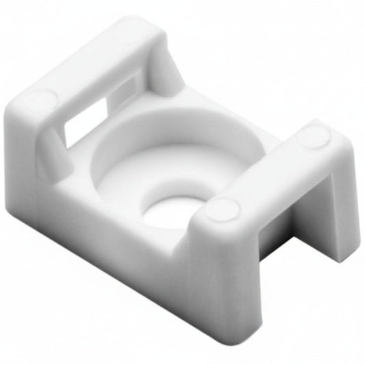HellermannTyton CTM10C2 Cable Tie Anchor Mount, .58" x .37", .19" Hole Dia, .2" Max Tie Width, PA66, Black, 100/pkg