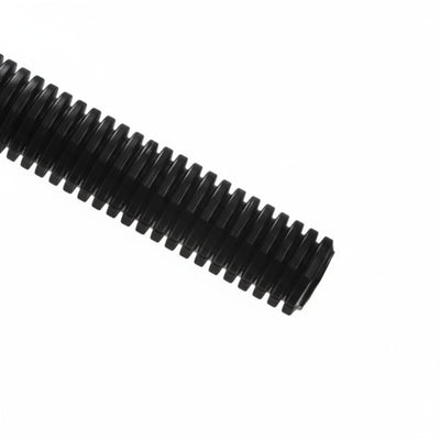 HellermannTyton CTP10 Convoluted Tubing, Slit, 1" Dia, PE, Black, 2250 ft/carton
