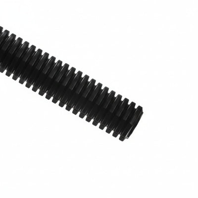 HellermannTyton CTP10STD Convoluted Tubing, Slit, 1" Dia, PE, Black, 300 ft/pkg