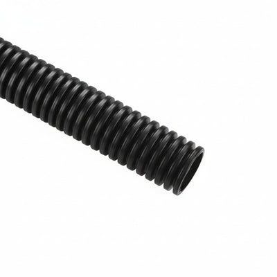 HellermannTyton CTP1120 Convoluted Tubing, Slit, 1.5" Dia, PE, Black, 1000 ft/carton