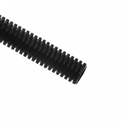 HellermannTyton CTP1140 Convoluted Tubing, Slit, 1.25" Dia, PE, Black, 1800 ft/carton