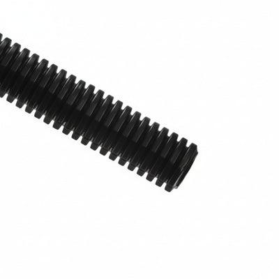 HellermannTyton CTP120 Convoluted Tubing, Slit, .5" Dia, PE, Black, 8500 ft/carton