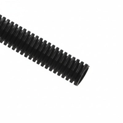 HellermannTyton CTP20STD Convoluted Tubing, Slit, 2" Dia, PE, Black, 100 ft/carton