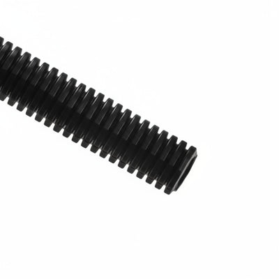 HellermannTyton CTP340 Convoluted Tubing, Slit, .75" Dia, PE, Black, 4200 ft/carton