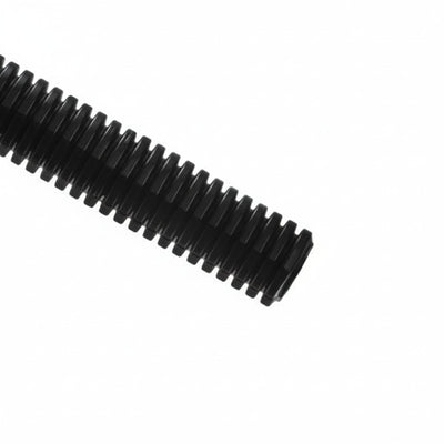 HellermannTyton CTP340STD Convoluted Tubing, Slit, .75" Dia, PE, Black, 550 ft/carton