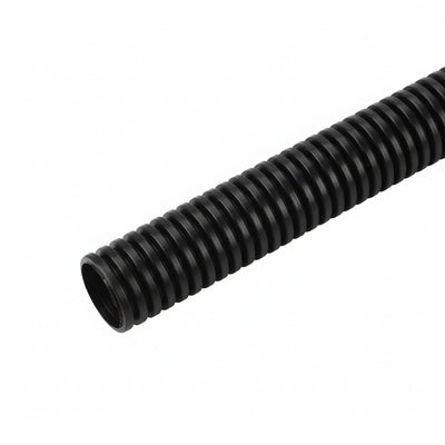 HellermannTyton CTP380STD Convoluted Tubing, Slit, .38" Dia, PE, Black, 1900 ft/carton