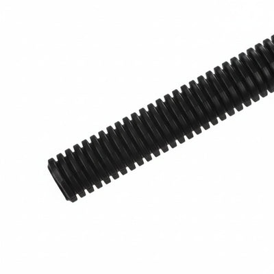 HellermannTyton CTP580 Convoluted Tubing, Slit, .63" Dia, PE, Black, 5500 ft/carton