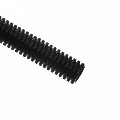 HellermannTyton CTP580STD Convoluted Tubing, Slit, .63" Dia, PE, Black, 800 ft/carton