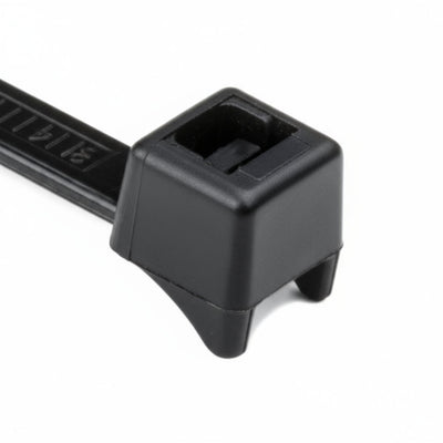HellermannTyton CTT60R0C2 Clamp Tie, 8" Long, 60lb Tensile Strength, PA66, Black, 100/pkg