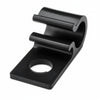 HellermannTyton D10H4 Screw Mount Cable Clip, 0.39" Max Bundle Dia, 0.31" Mounting Hole Dia, POM, Black, 500/pkg