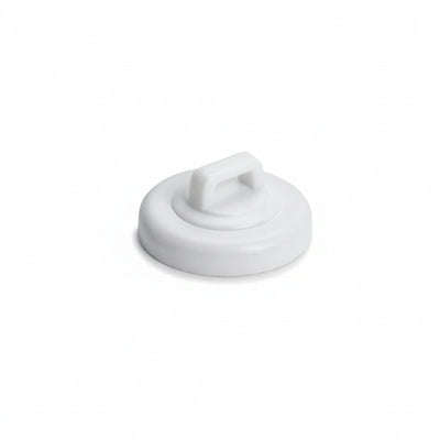 Magnetic Cable Tie Mount, Large, 0.91" Dia, Neodymium Magnet/POM/ST, 15lb Pull Force, White, 10/bg
