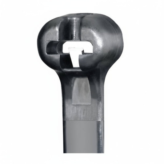 Panduit Dome-Top® barb ty, 6.1"  40 lb Tensile Strength, Heat Stabilized Nylon 6.6, Black  1,000/bag