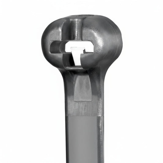 Panduit 4” 18lb. Black Heat Stabilized Dome-Top Barb Ty Cable Ties 100/bag Part # BT1M-C30