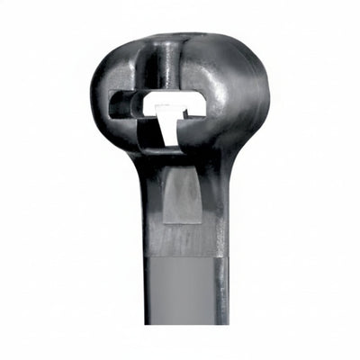 Panduit 18” 120lb. Black UV Weather Resistant Dome-Top Barb Ty Cable Ties 100/bag Part # BT5LH-C0