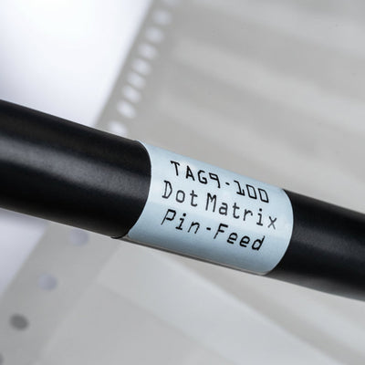 HellermannTyton TAG6-100 Dot Matrix Label, Self-Laminating, 2.0" x 1.0" x 3.19", 4 Across, White, 2500/pkg