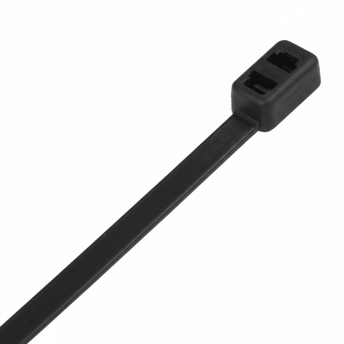 8" 50lb Black Double Loop Cable Ties 100/bag Part #DL8-50-0C