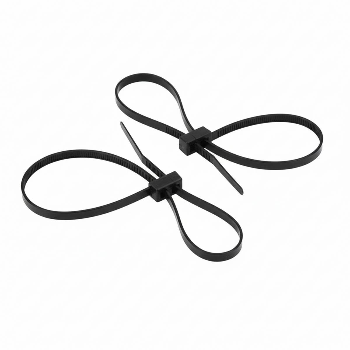 12" 50lb Black Double Loop Cable Ties 500/bag Part #DL12-50-0D