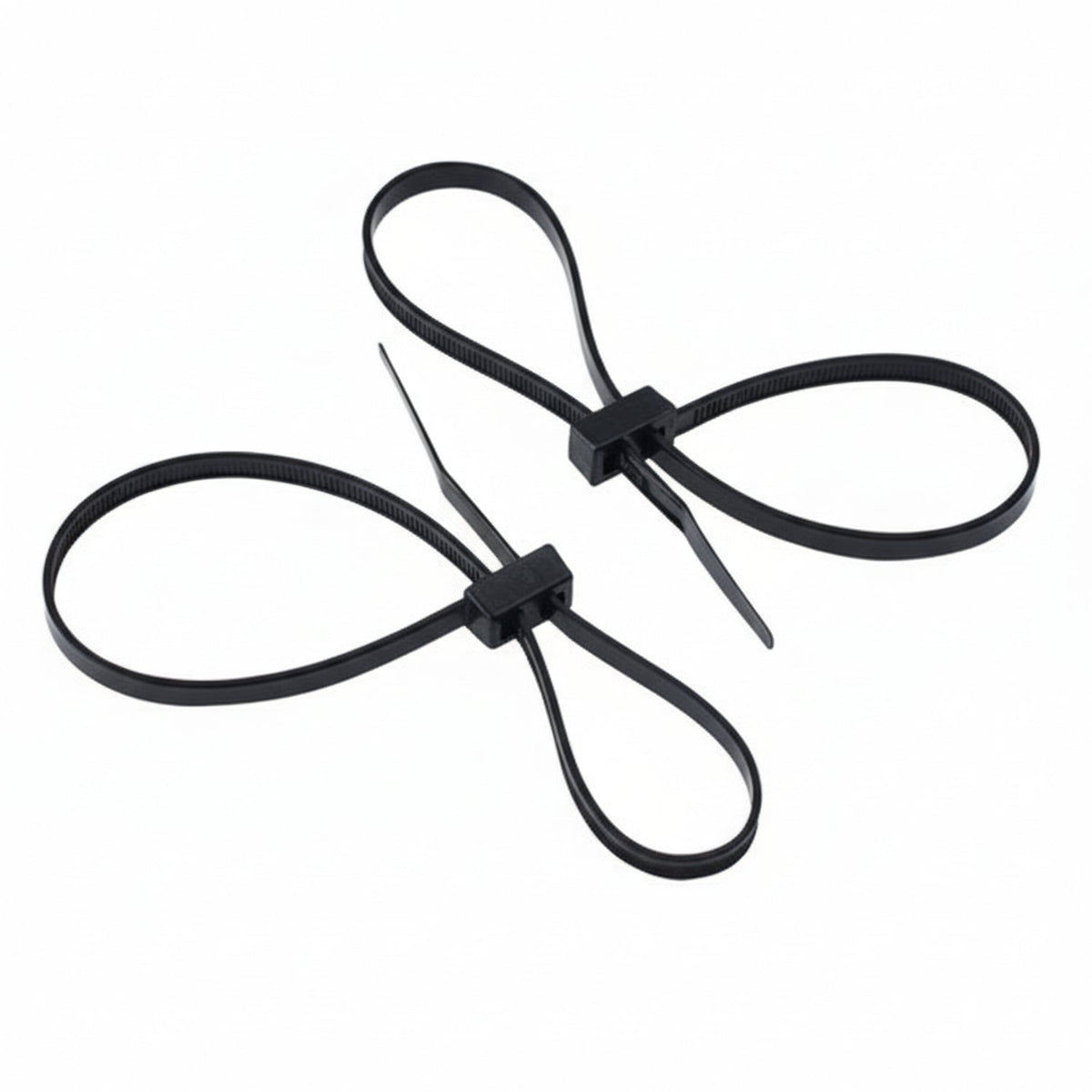8" 50lb Black Double Loop Cable Ties 500/bag Part #DL8-50-0D