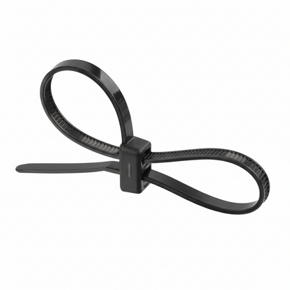 12" 50lb Black Double Loop Cable Ties 500/bag Part #DL12-50-0D