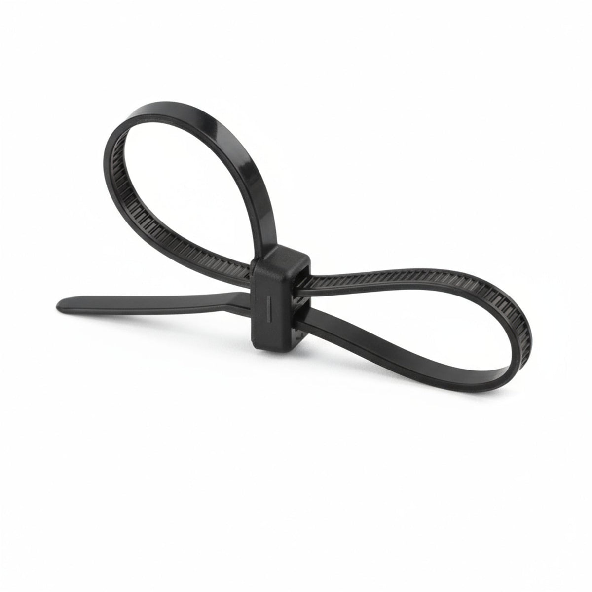 8" 50lb Black Double Loop Cable Ties 500/bag Part #DL8-50-0D