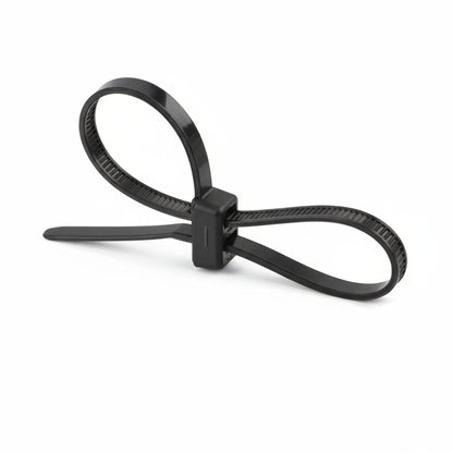 8" 50lb Black Double Loop Cable Ties 500/bag Part #DL8-50-0D