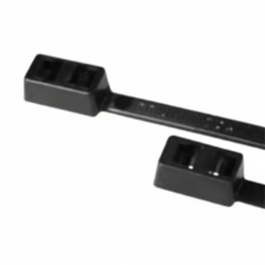 12" 50lb Black Double Loop Cable Ties 500/bag Part #DL12-50-0D