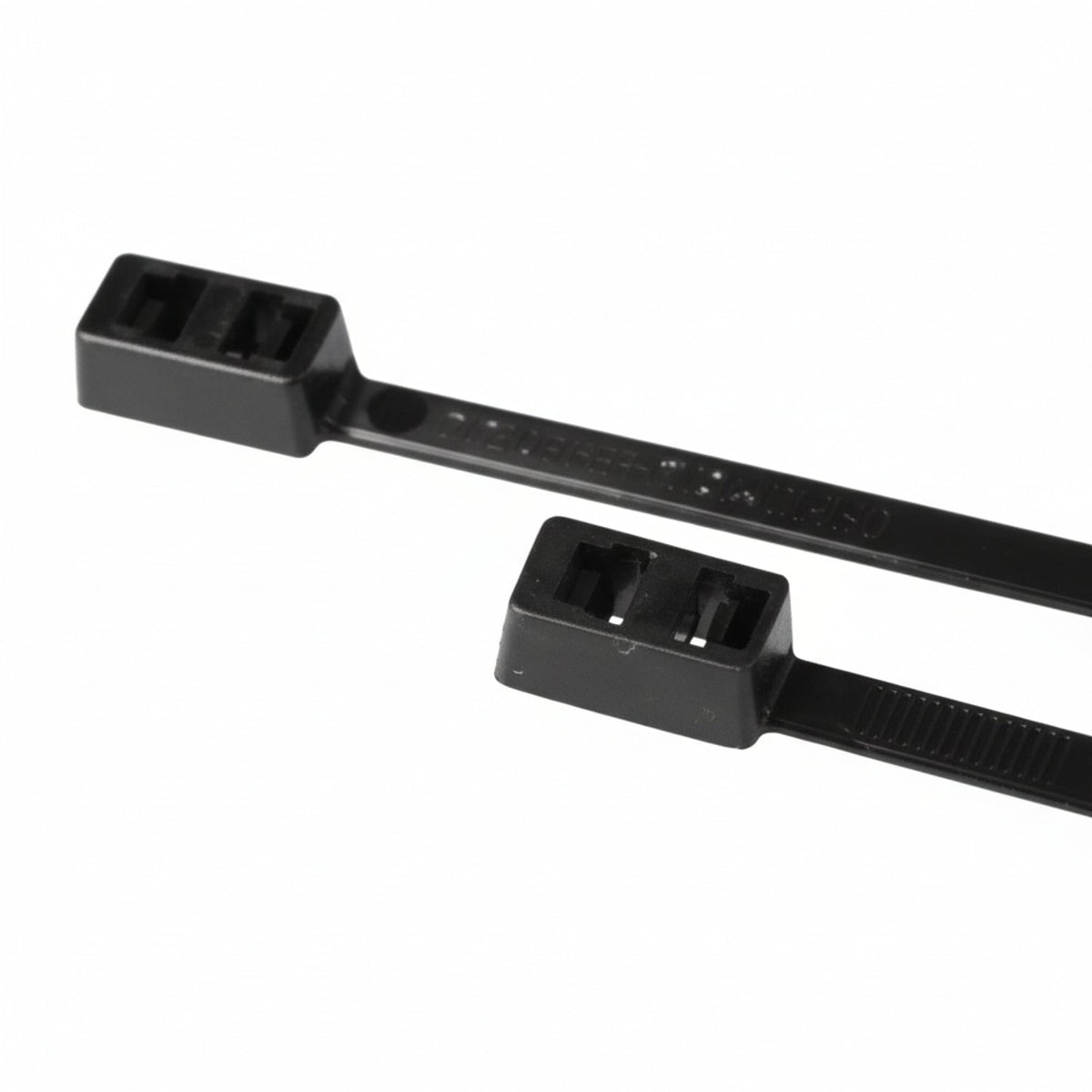 8" 50lb Black Double Loop Cable Ties 100/bag Part #DL8-50-0C
