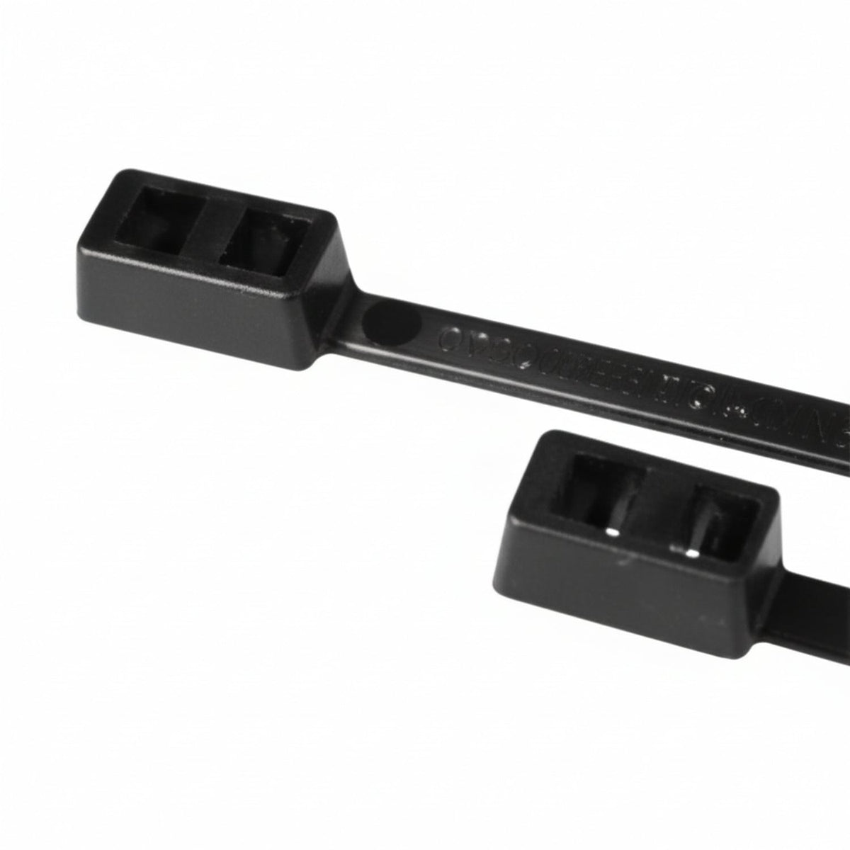 8" 50lb Black Double Loop Cable Ties 500/bag Part #DL8-50-0D