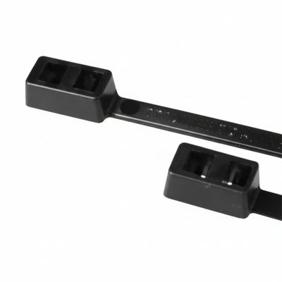 8" 50lb Black Double Loop Cable Ties 500/bag Part #DL8-50-0D