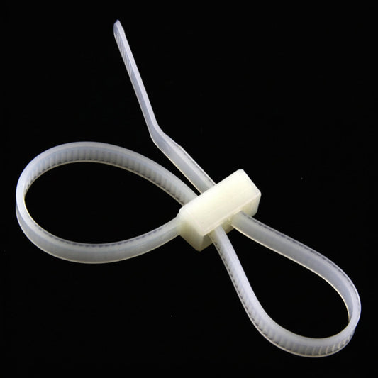 8" 50lb Natural Double Loop Cable Ties 100/bag Part #DL8-50-9C