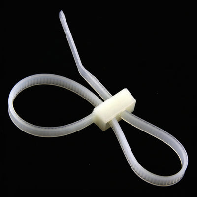 8" 50lb Natural Double Loop Cable Ties 100/bag Part #DL8-50-9C