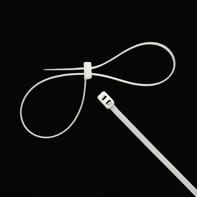 8" 50lb Natural Double Loop Cable Ties 100/bag Part #DL8-50-9C