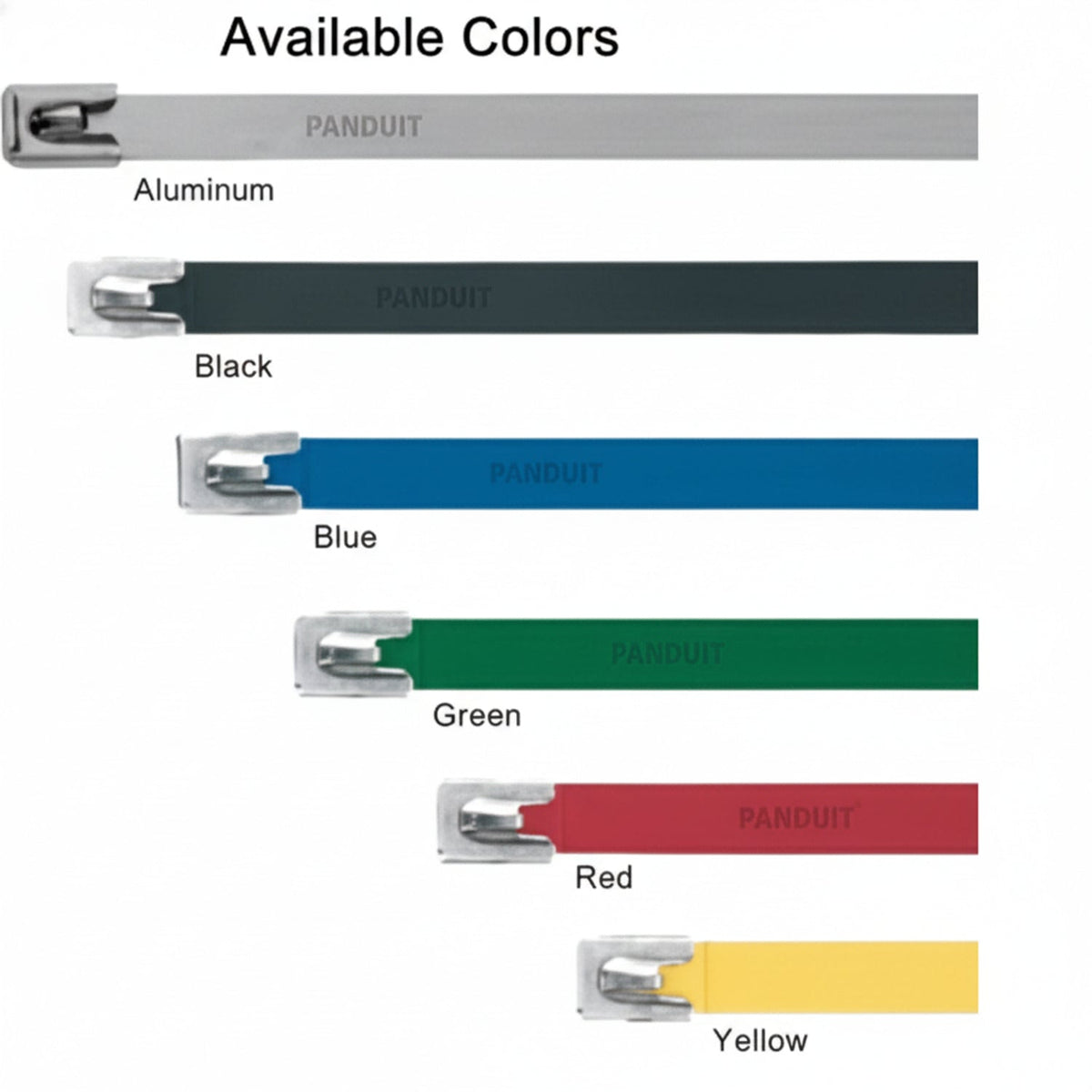 Panduit Pan-Steel® Self-Locking 316 Polyester Coated Stainless Steel Cable Ties