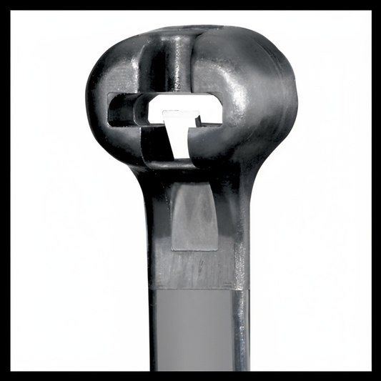Panduit 14" 40lb UV Black Weather Resistant Dome-Top Barb Ty Cable Ties 1000/bag Part #BT4I-M0