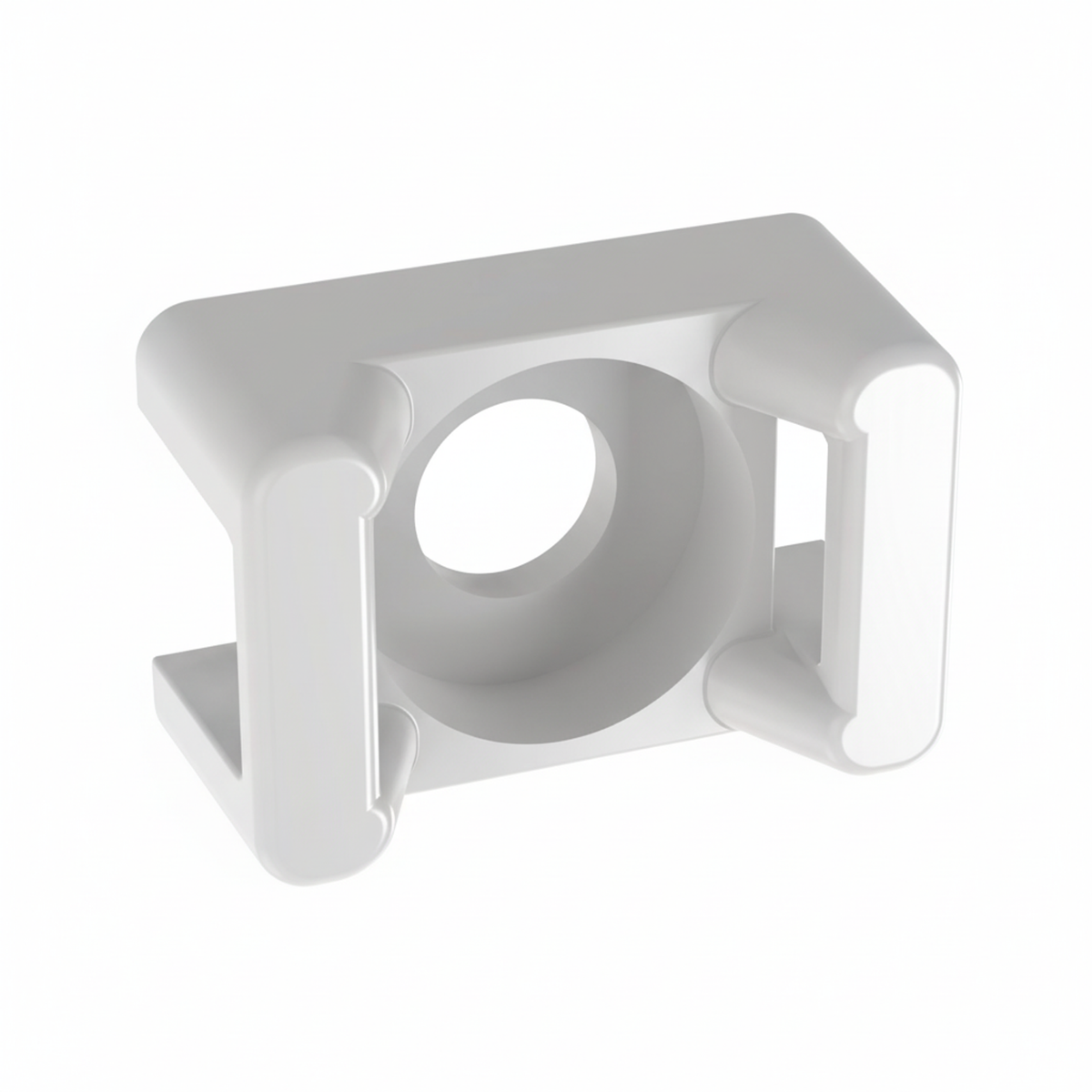 Panduit TM2R6-C Cable Tie Mount, Natural, PA 6.6, 0.63x0.43", #6 Rivet, PK100