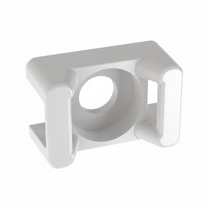 Panduit TM2R6-C Cable Tie Mount, Natural, PA 6.6, 0.63x0.43", #6 Rivet, PK100