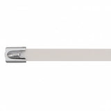 Panduit 14" 250lb Fully Coated White Polyester 316 Pan-Steel Stainless Steel Cable Ties 50/bag Part #MLTFC4H-LP316WH