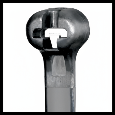 Panduit 14" 40lb UV Black Weather Resistant Dome-Top Barb Ty Cable Ties 1000/bag Part #BT4I-M0