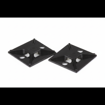 ABM2S-AT-D0 Cable Tie Mount, Black, UV ABS, Acrylic Adh., 1x1", PK500