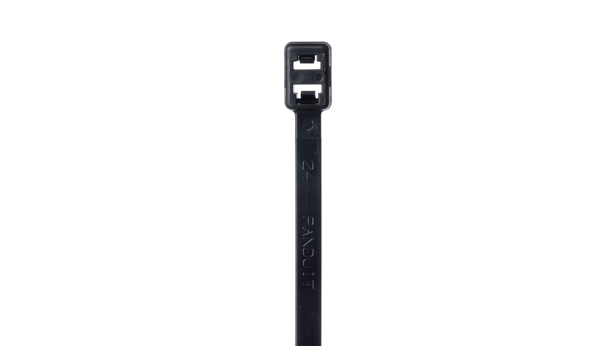 Panduit PLB4H-TL0 14.7" Weather-Resistant Black Nylon Cable Tie 120 lbs 250/Bag