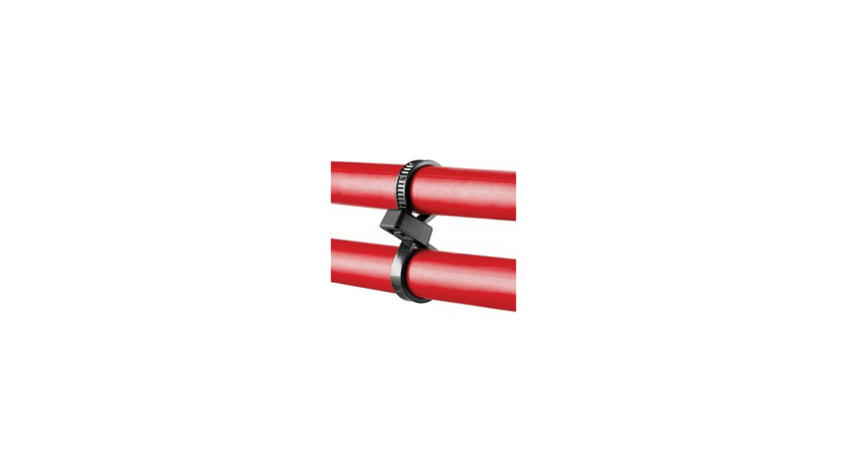 Panduit PLB2S-M0 7.6" Black Nylon Double Loop Cable Tie 50 lbs 1000/pack