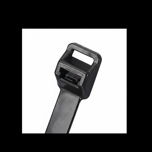 Pan-Ty® PRT5EH-C100 Releasable Cable Tie, Black, UV Polypropylene, 20.1"L, 90lb
