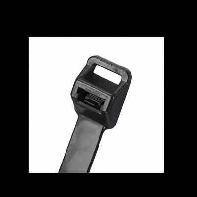 Pan-Ty® PRT5EH-C100 Releasable Cable Tie, Black, UV Polypropylene, 20.1"L, 90lb