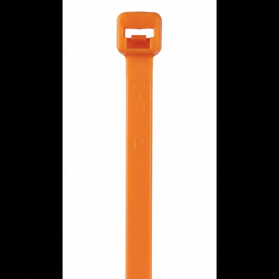 Pan-Ty® PLT2S-M3 Cable Tie, Orange, PA6.6, 7.4"L, 50lb, PK1000