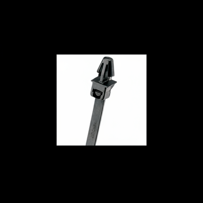 Pan-Ty® PLP2S-M0 Locking Push Mount Tie, Black, UV PA6.6, 7.9"L, 50lb, PK1000