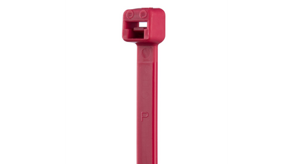 Panduit PLT1M-C2 Pan-Ty® Locking Cable Tie, Red, 3.9" Length, 18 lb Tensile Strength, 100/Bag