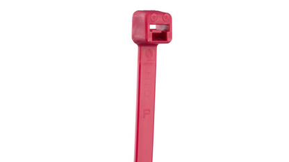 Panduit PLT1M-C2 Pan-Ty® Locking Cable Tie, Red, 3.9" Length, 18 lb Tensile Strength, 100/Bag