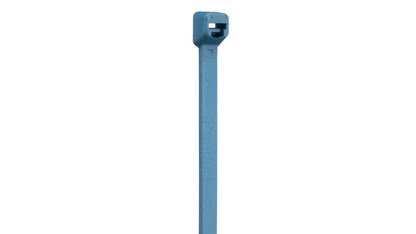 Panduit PLT2I-C96A Pan-Ty® Metal Detectable Antimicrobial Locking Cable Tie, Light Blue, 8" Length, 30 lb Tensile Strength, 100/Bag